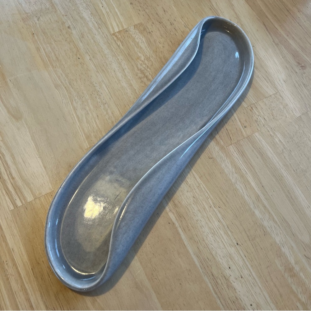 Celery Dish Russel Wright American Modern Steubenville Granite Gray